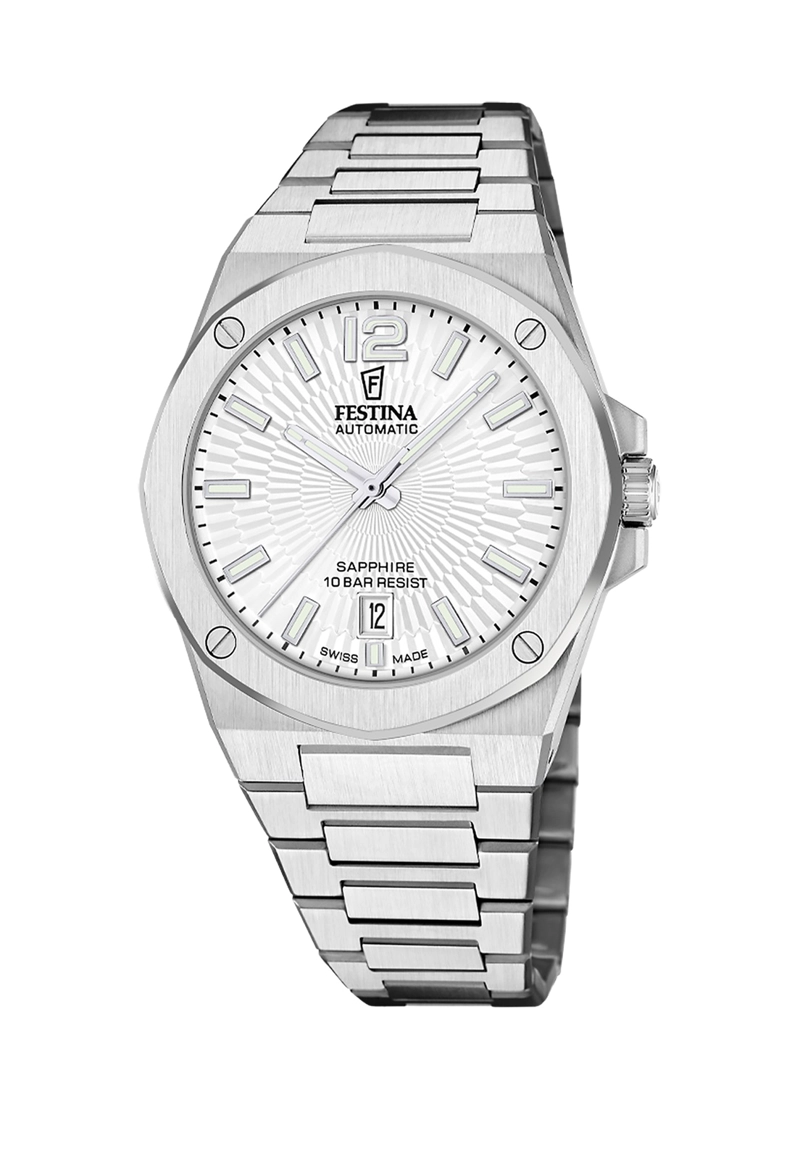 RELOJ F22004/1 FESTINA SWISS PLATEADO HOMBRE AUTOMATICO - 1