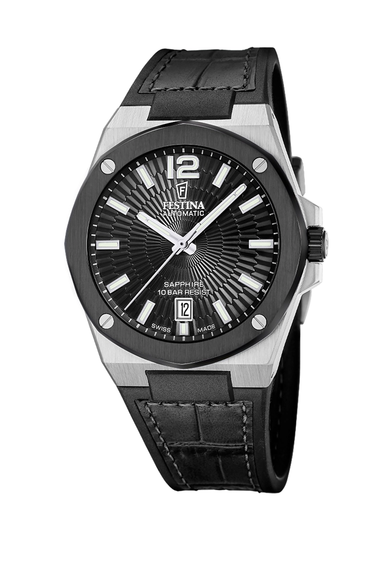 RELOJ F22005/4 FESTINA SWISS NEGRO HOMBRE AUTOMATICO - 1