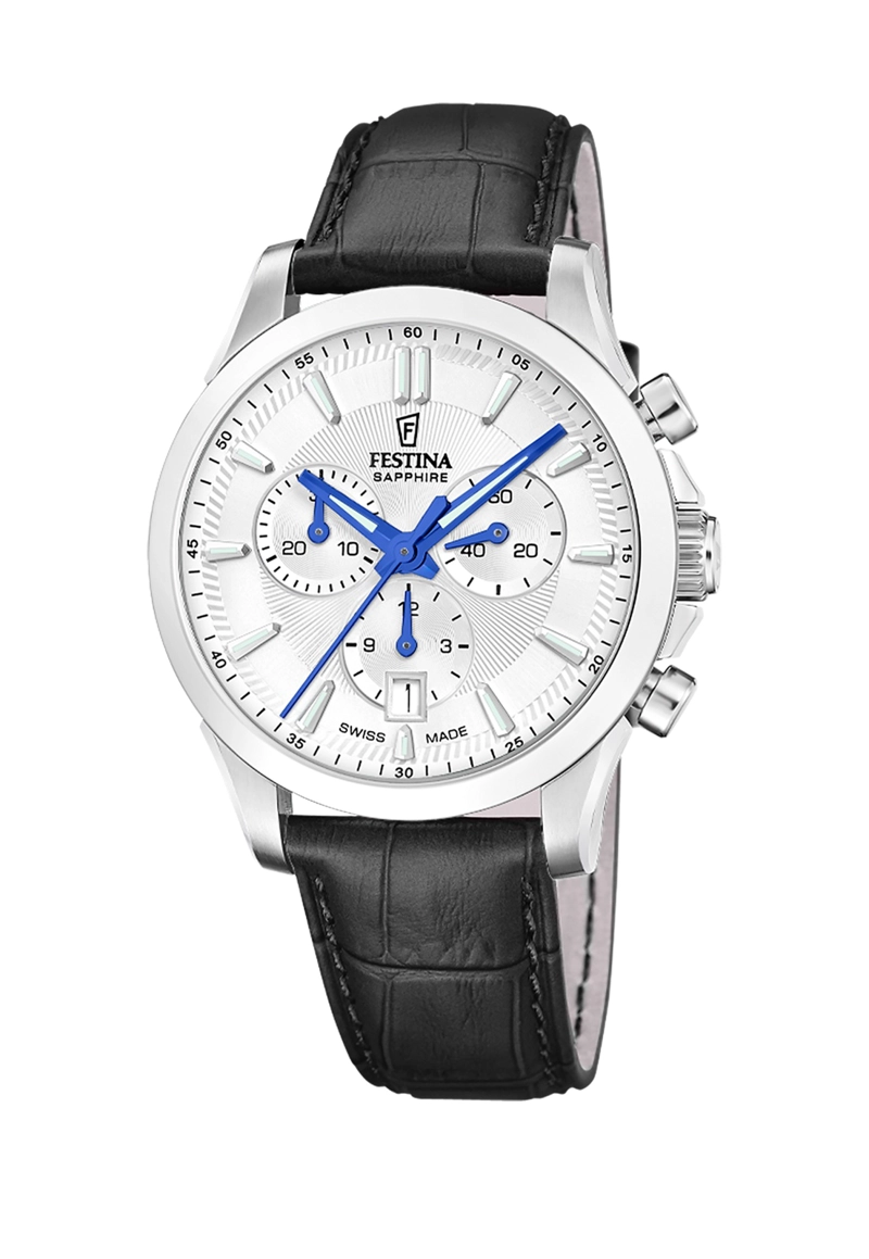 RELOJ F20094/2 FESTINA SWISS PLATEADO HOMBRE CHRONO - 1