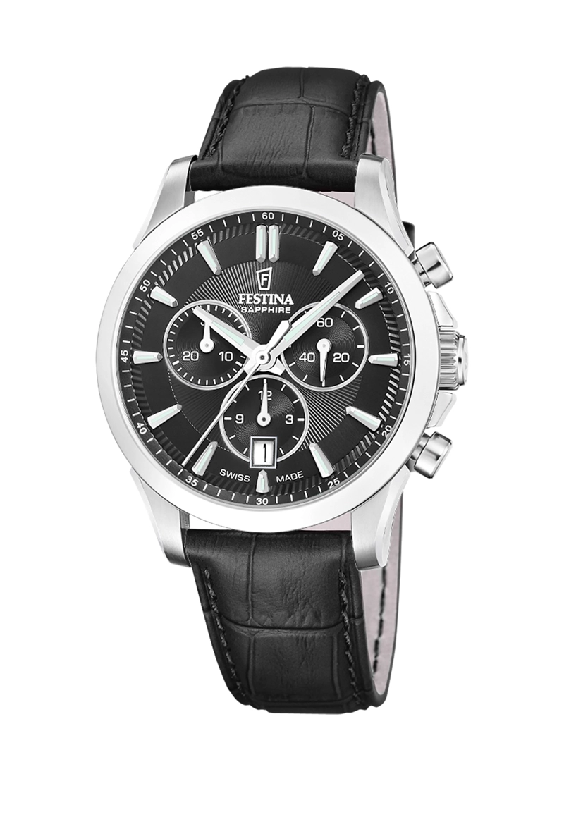RELOJ F20094/5 FESTINA SWISS NEGRO HOMBRE CHRONO - 1