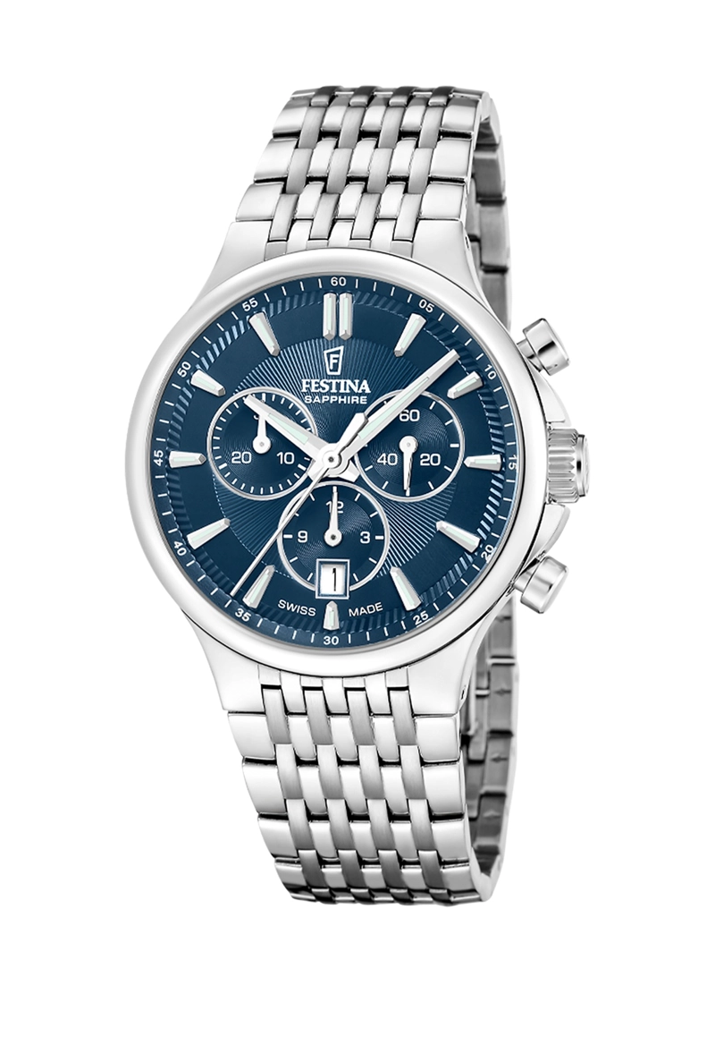 RELOJ F20093/2 FESTINA SWISS AZUL HOMBRE CHRONO - 1