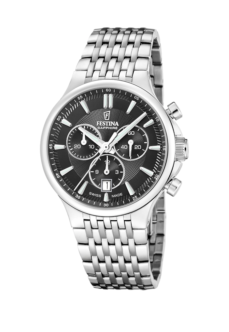 RELOJ F20093/4 FESTINA SWISS NEGRO HOMBRE CHRONO - 1