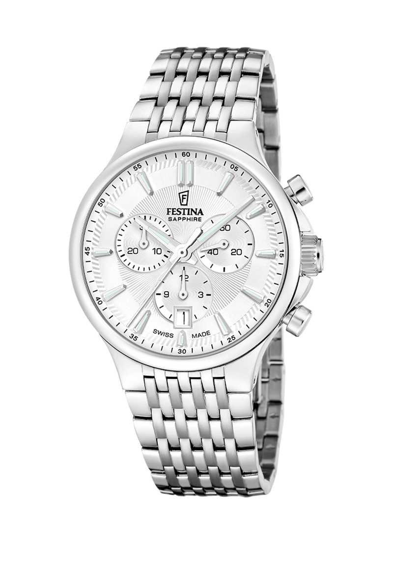 RELOJ F20093/1 FESTINA SWISS PLATEADO HOMBRE CHRONO - 1