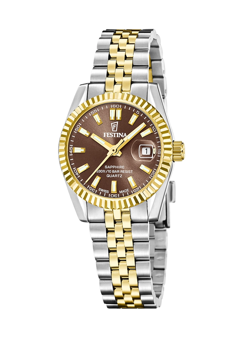 RELOJ F20088/3 FESTINA SWISS VERDE MUJER ACERO CLASICO - 1