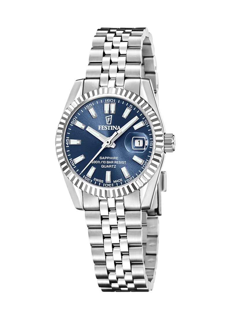 RELOJ F20087/4 FESTINA SWISS AZUL MUJER ACERO CLASICO - 1