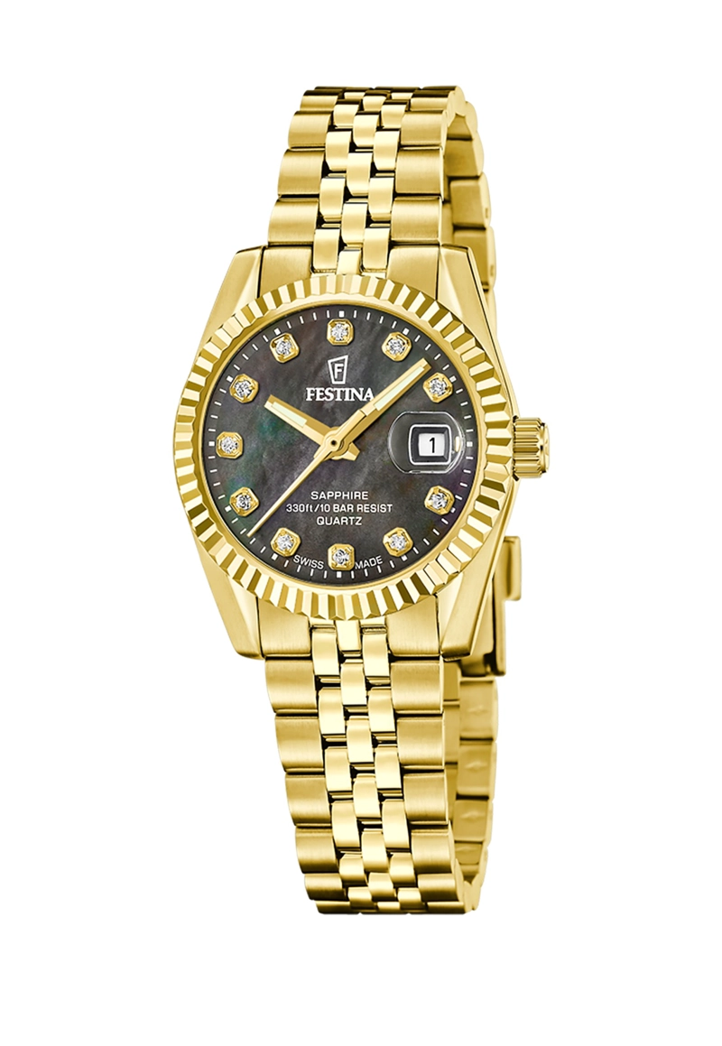 RELOJ F20089/3 FESTINA SWISS NEGRO MUJER ACERO CLASICO - 1