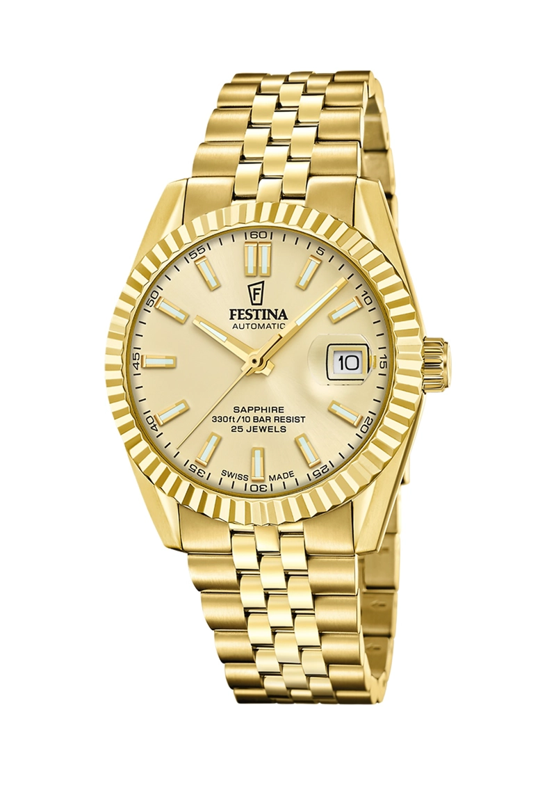 RELOJ F20092/2 FESTINA SWISS DORADO HOMBRE AUTOMATICO - 1