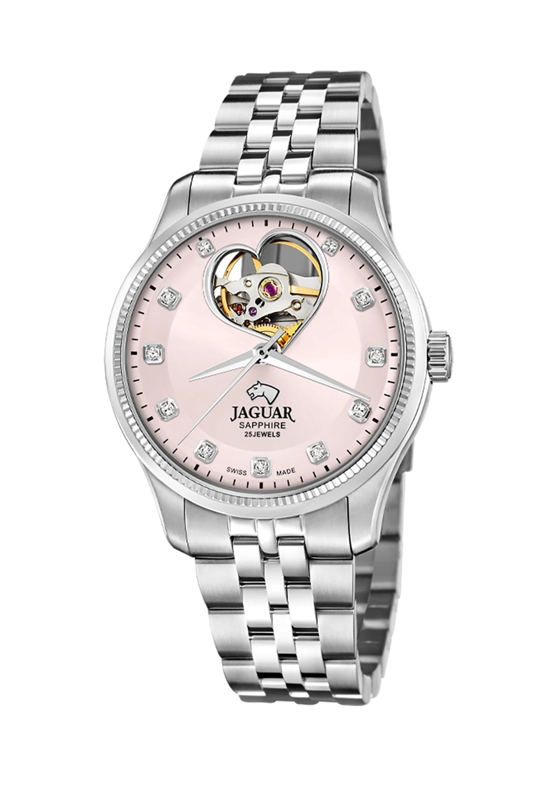 RELOJ J994/5 JAGUAR SWISS PLATEADO MUJER AUTOMATICO - 1