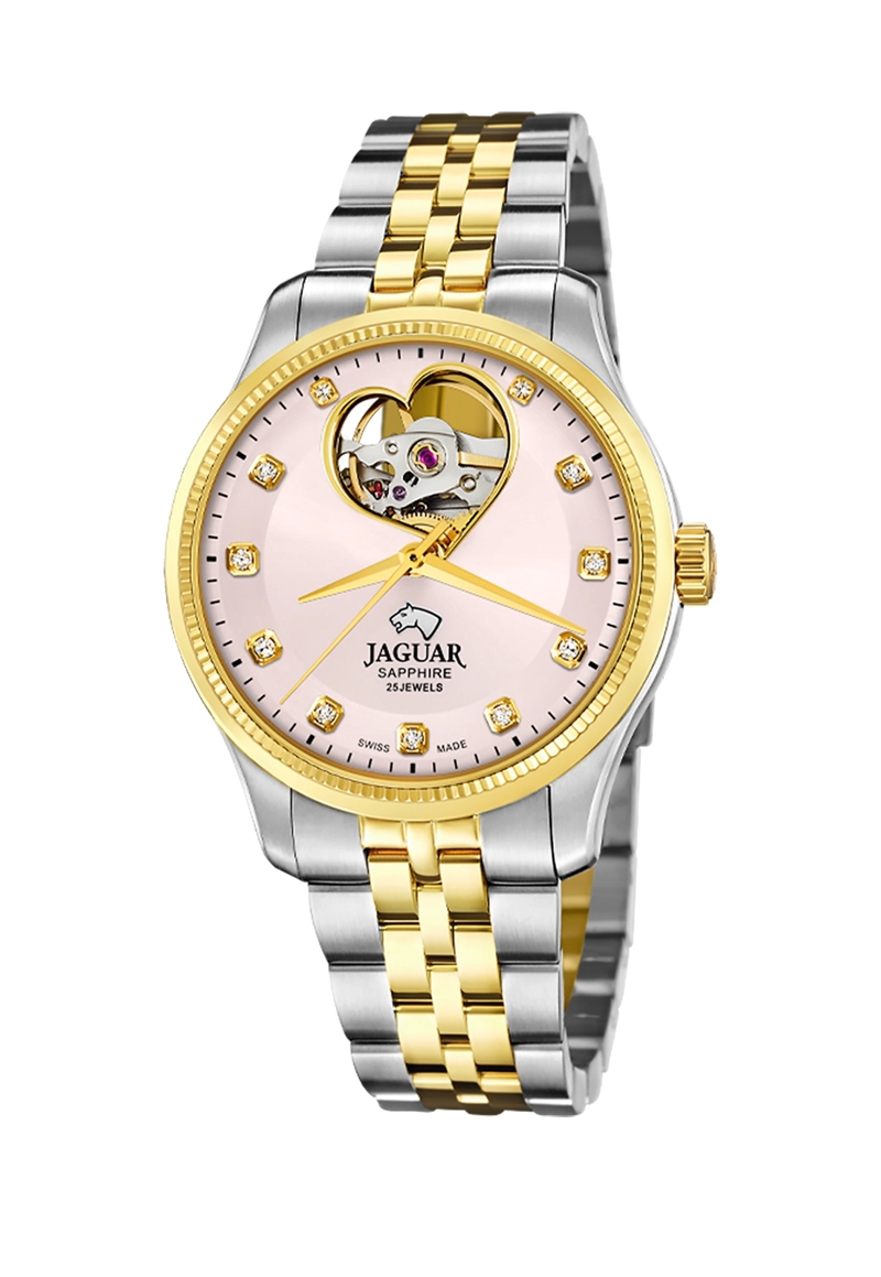 RELOJ J995/5 JAGUAR SWISS PLATEADO MUJER AUTOMATICO - 1