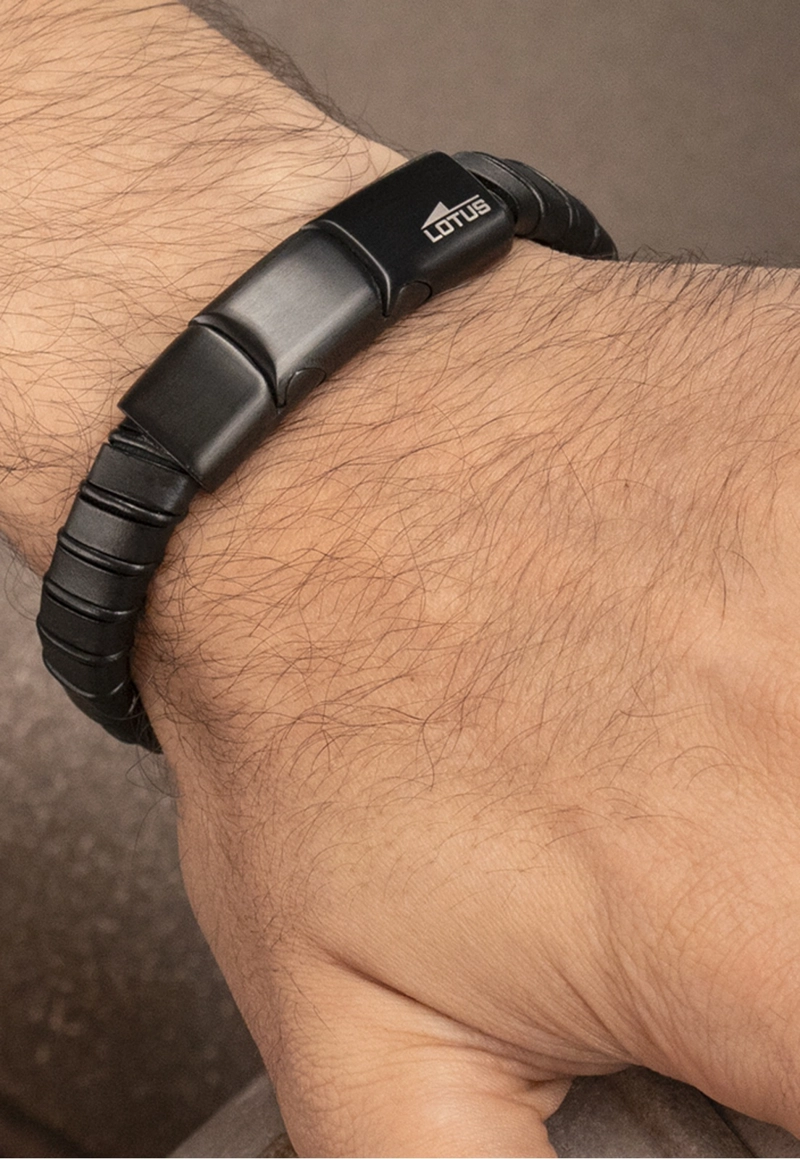PULSERA LS2534-2/1 LOTUS STYLE NEGRO HOMBRE URBAN MAN - 2