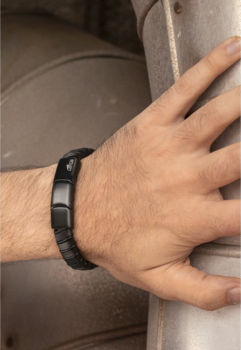 PULSERA LS2534-2/1 LOTUS STYLE NEGRO HOMBRE URBAN MAN - 3