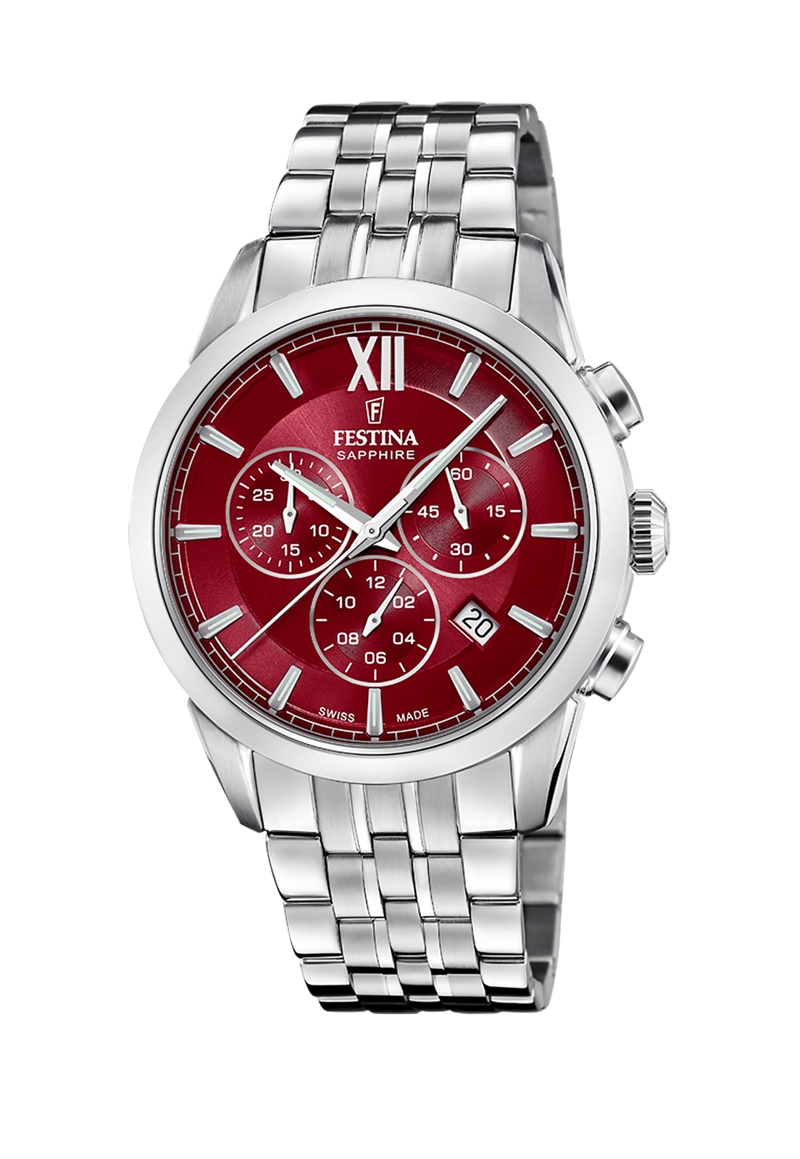 RELOJ F20040/5 FESTINA SWISS ROJO HOMBRE CHRONO - 1