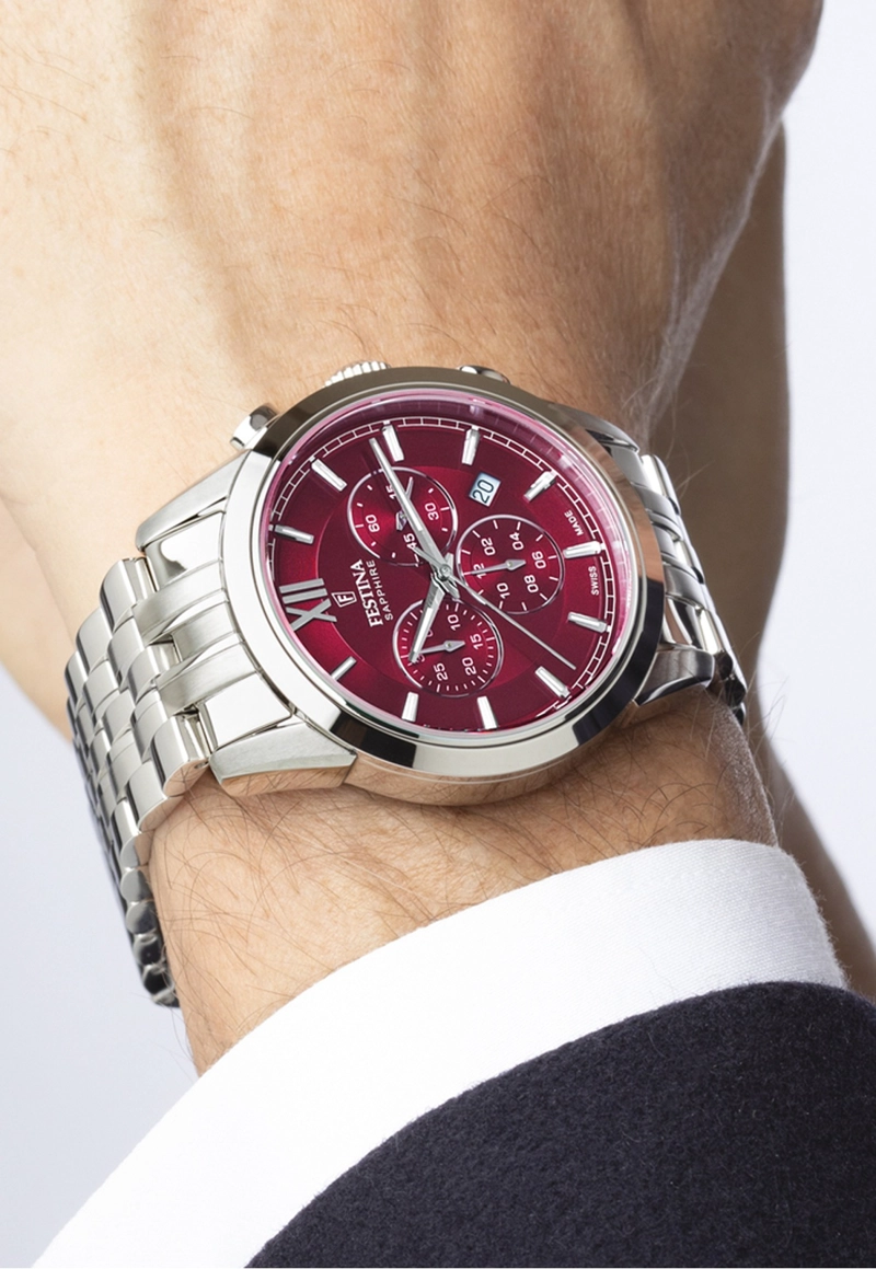 RELOJ F20040/5 FESTINA SWISS ROJO HOMBRE CHRONO - 2