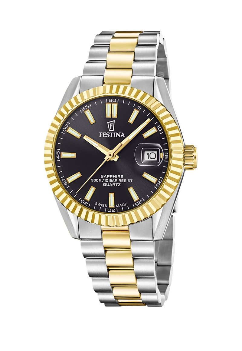 RELOJ F20085/C FESTINA SWISS NEGRO HOMBRE ACERO CLASICO - 1