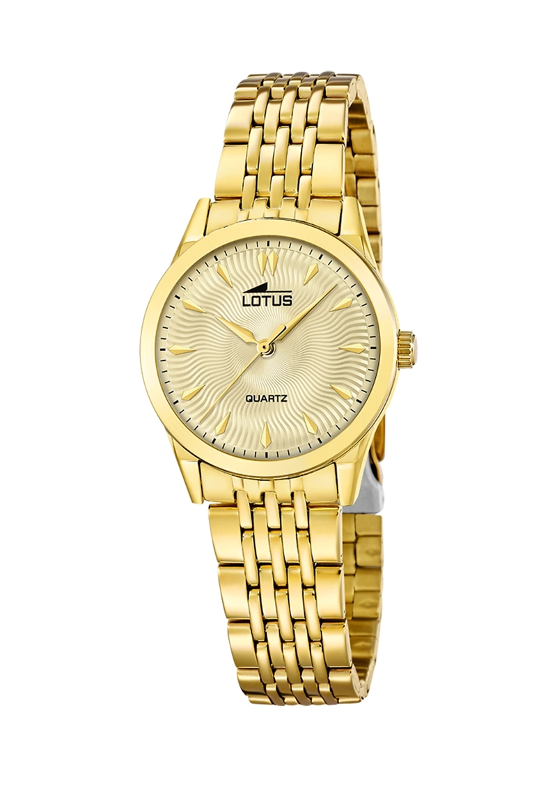 RELOJ 19059/2 LOTUS DORADO MUJER ACERO CLASICO - 1