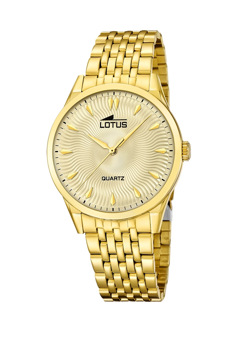 RELOJ 19057/2 LOTUS DORADO HOMBRE ACERO CLASICO - 1