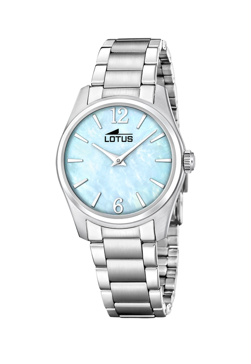 RELOJ 19061/3 LOTUS CELESTE MUJER ACERO CLASICO - 1