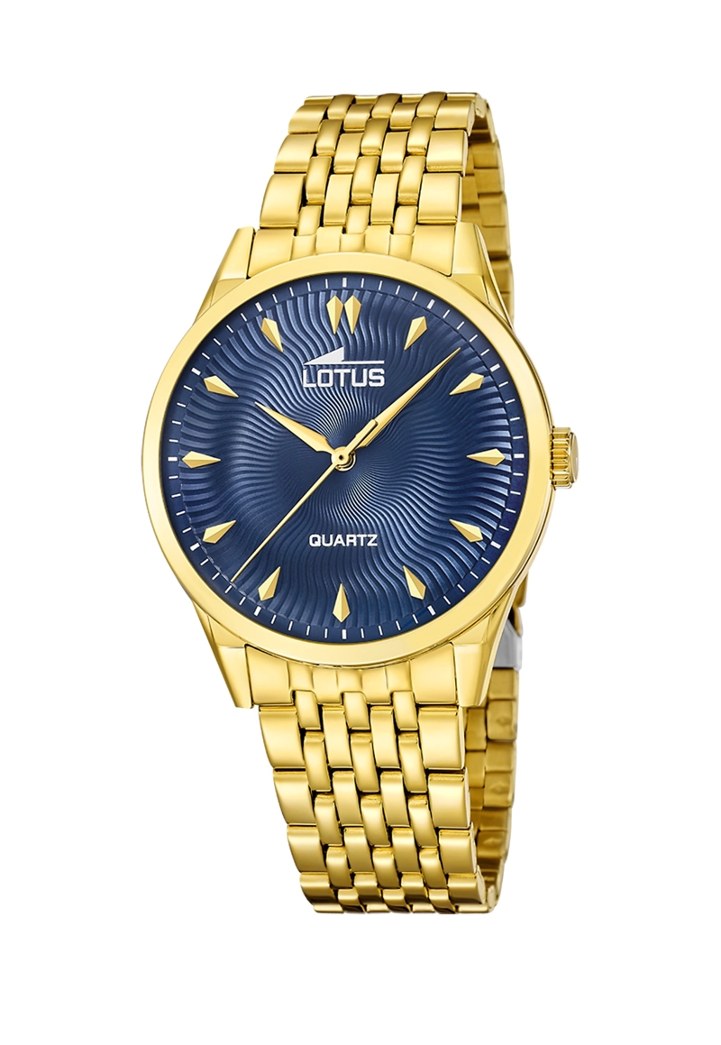 RELOJ 19057/3 LOTUS AZUL HOMBRE ACERO CLASICO - 1