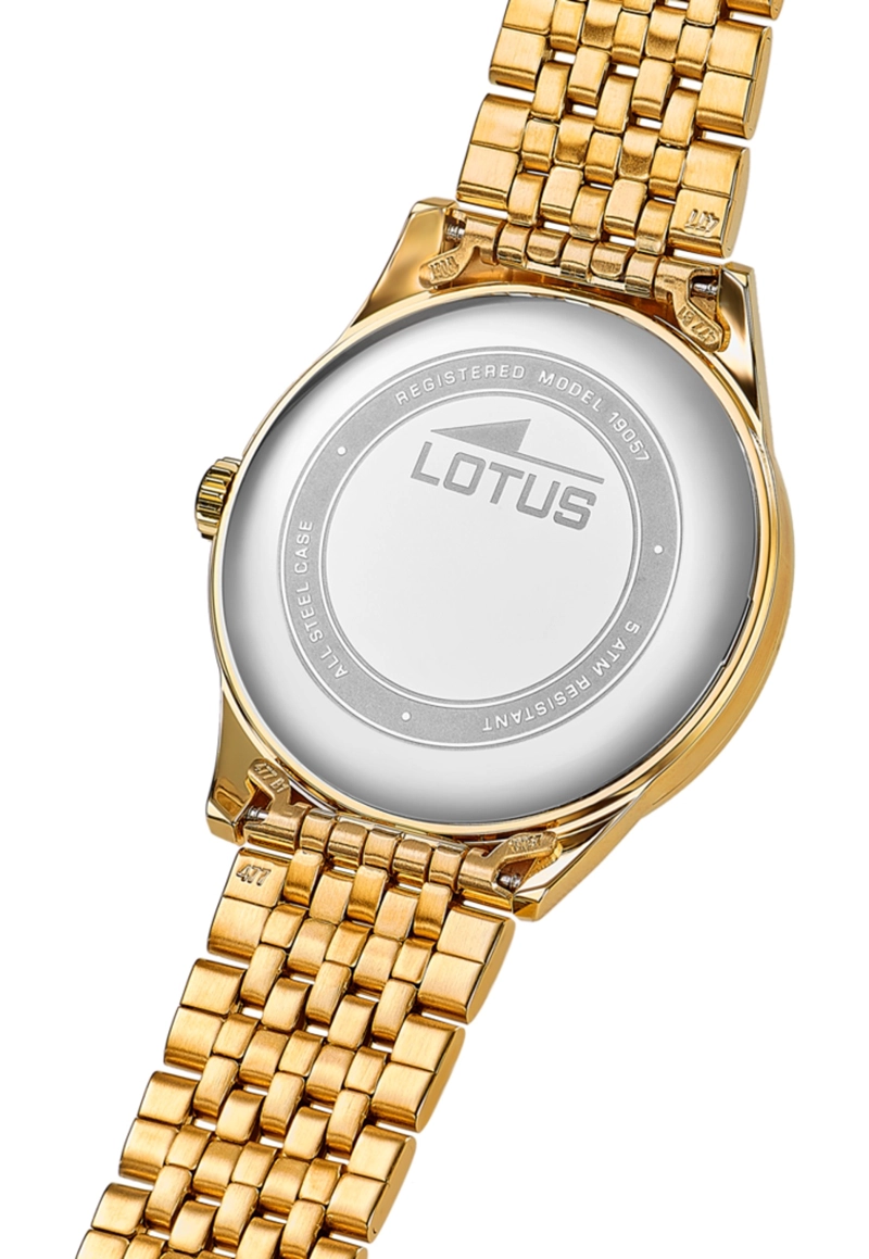RELOJ 19057/3 LOTUS AZUL HOMBRE ACERO CLASICO - 4
