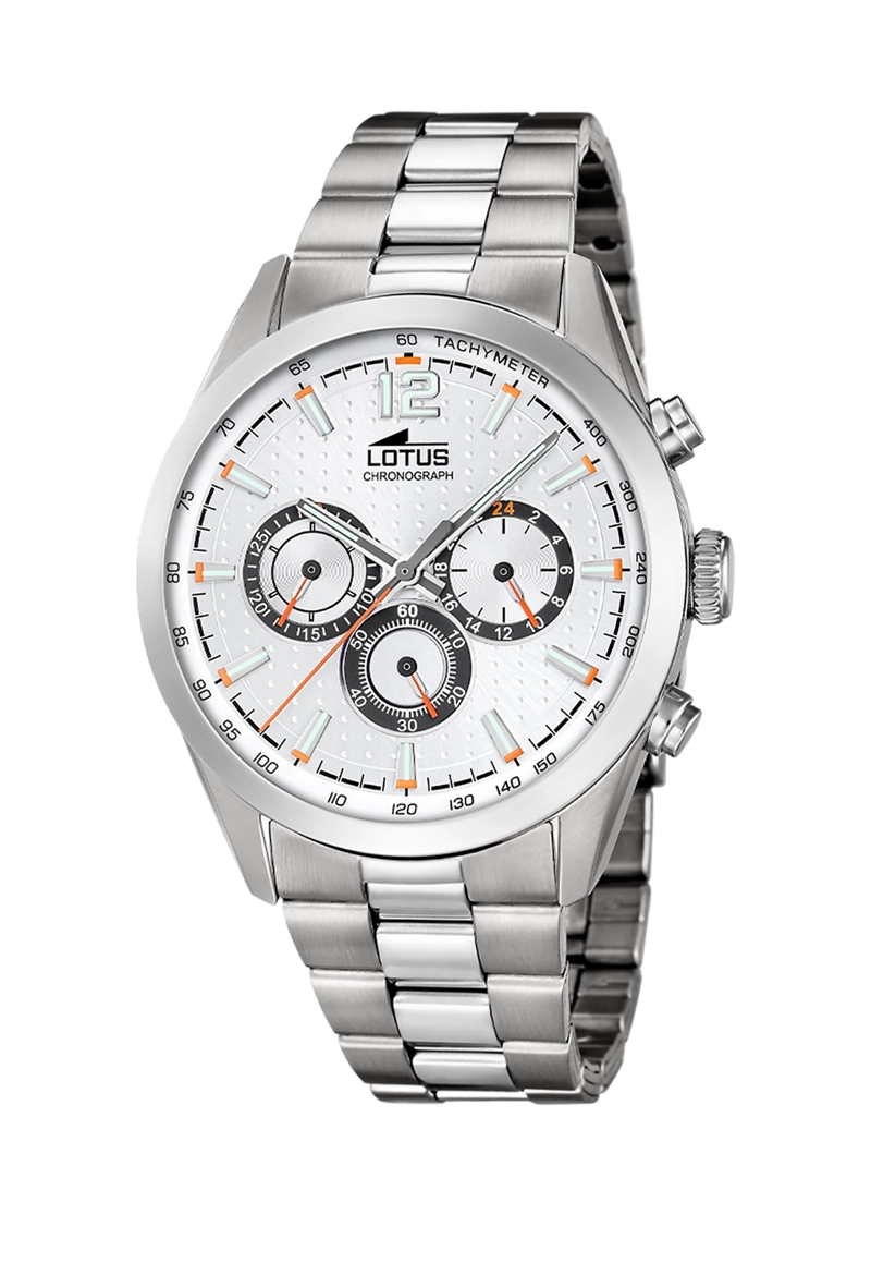 RELOJ 18152/A LOTUS PLATA HOMBRE CHRONO - 1