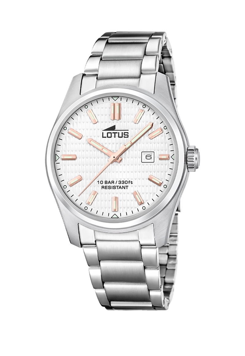 RELOJ 19060/1 LOTUS PLATA HOMBRE ACERO CLASICO - 1