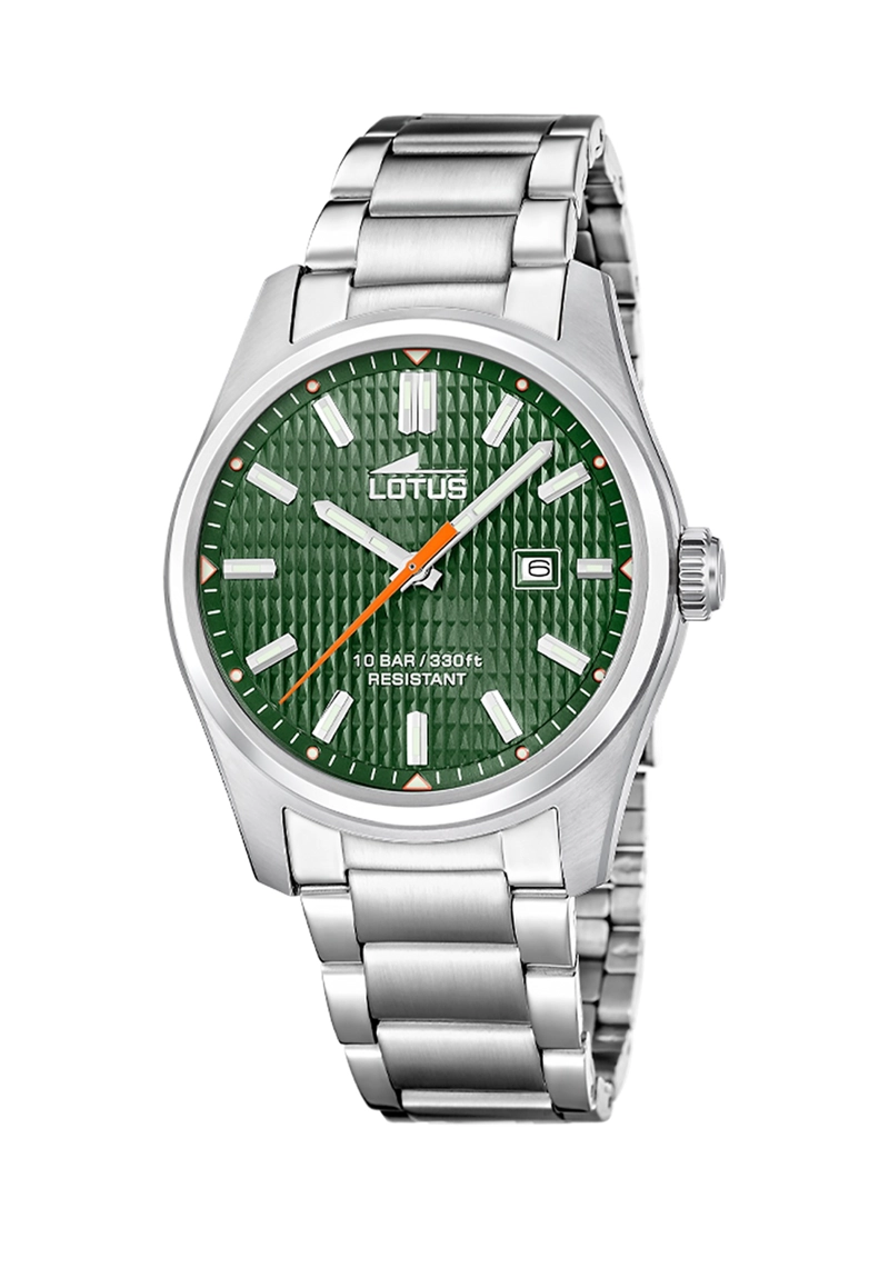 RELOJ 19060/5 LOTUS VERDE HOMBRE ACERO CLASICO - 1