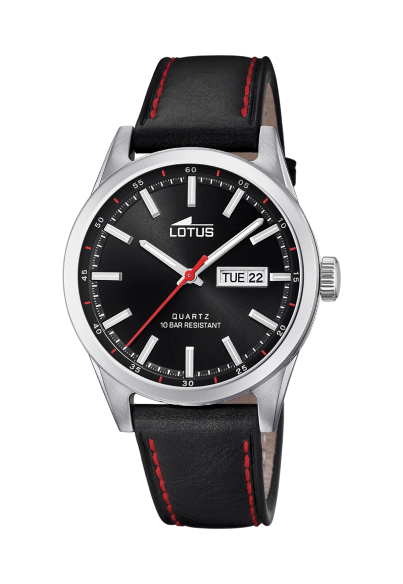 RELOJ 18671/4 LOTUS NEGRO HOMBRE CORREA CLASICO - 1