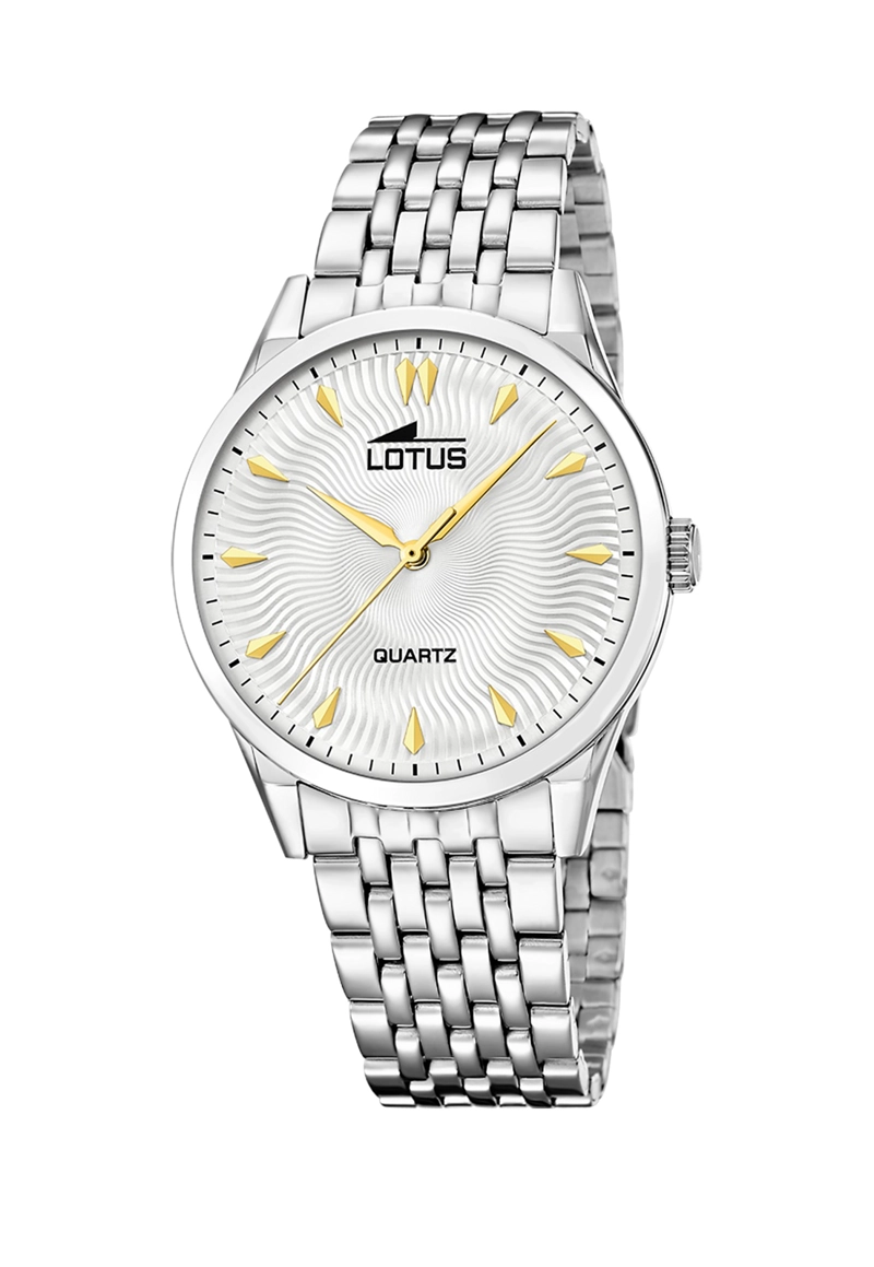RELOJ 19056/2 LOTUS PLATEADO HOMBRE ACERO CLASICO - 1