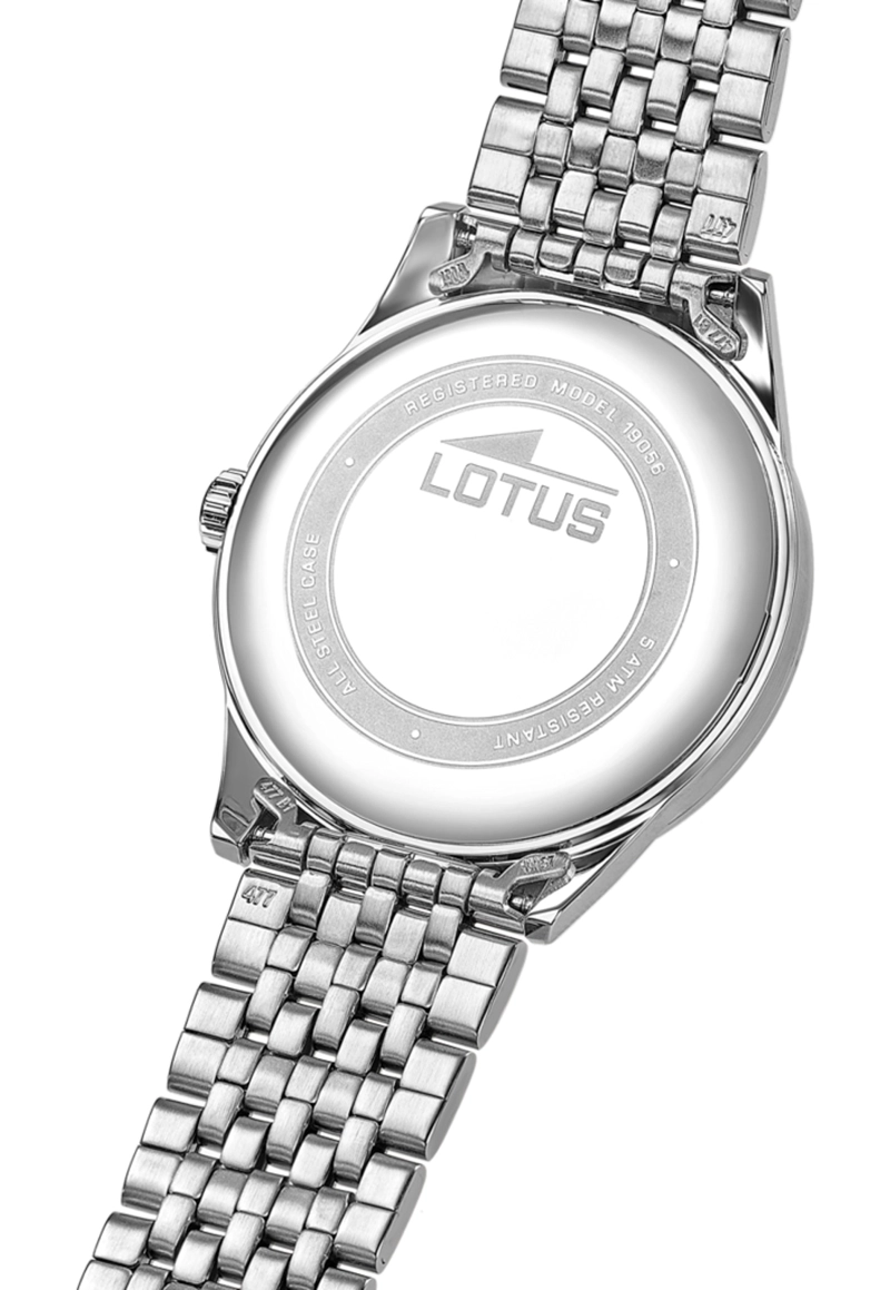 RELOJ 19056/2 LOTUS PLATEADO HOMBRE ACERO CLASICO - 4