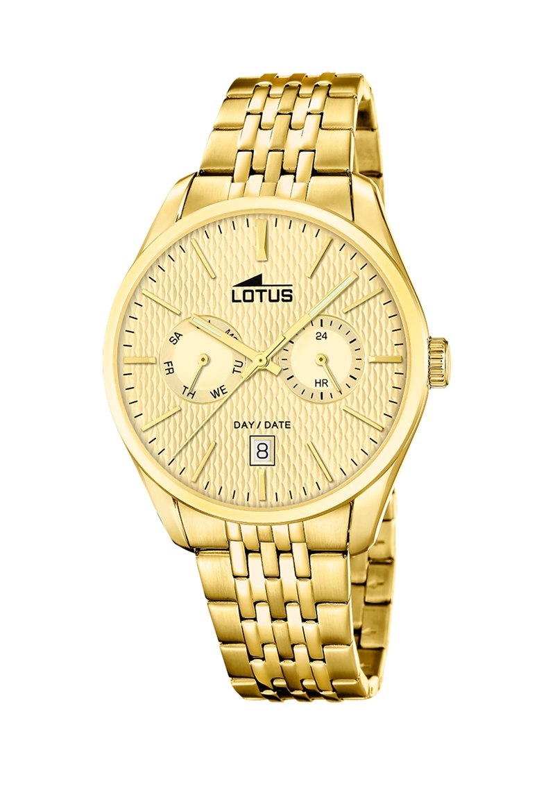 RELOJ 19074/1 LOTUS DORADO HOMBRE MULTIFUNCION - 1