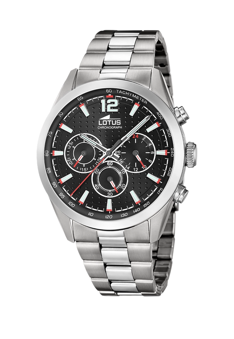 RELOJ 18152/D LOTUS NEGRO HOMBRE CHRONO - 1