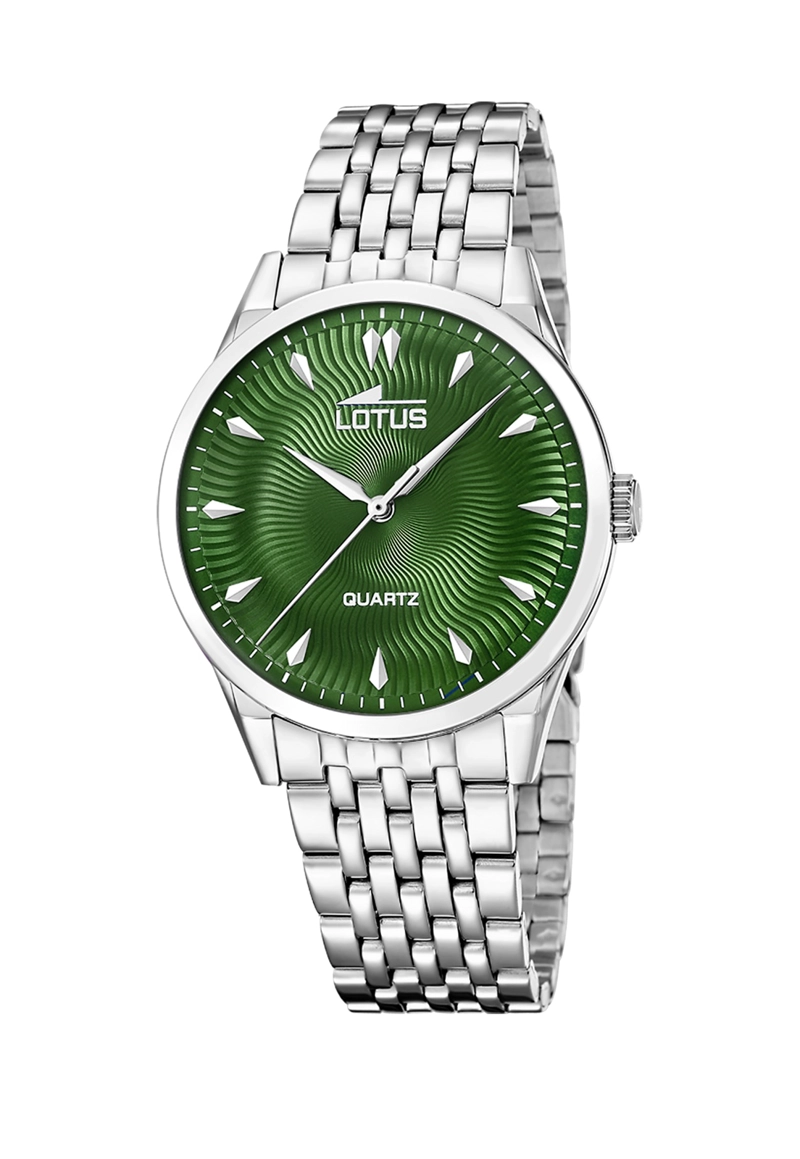 RELOJ 19056/3 LOTUS VERDE HOMBRE ACERO CLASICO - 1