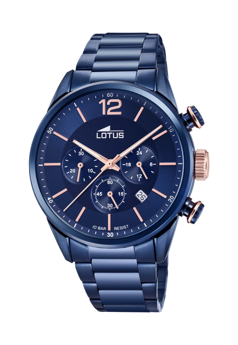 RELOJ 18680/2 LOTUS AZUL HOMBRE CHRONO - 1