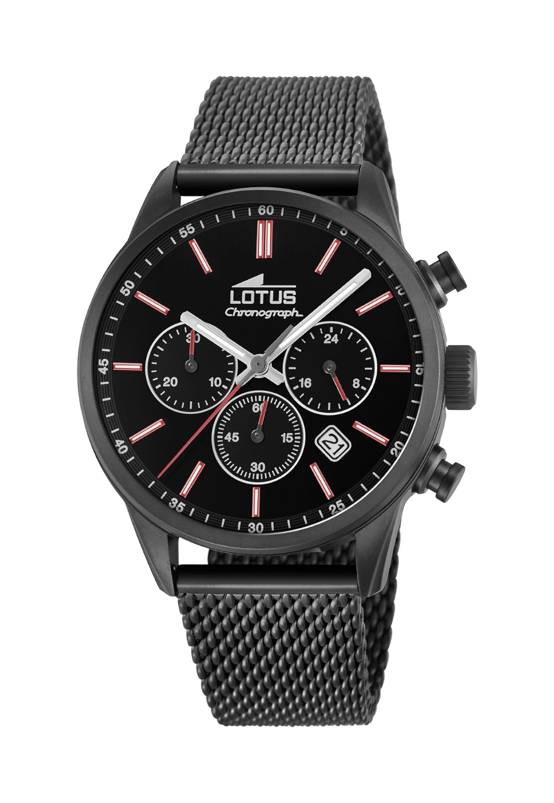 RELOJ 18700/1 LOTUS NEGRO HOMBRE CHRONO - 1