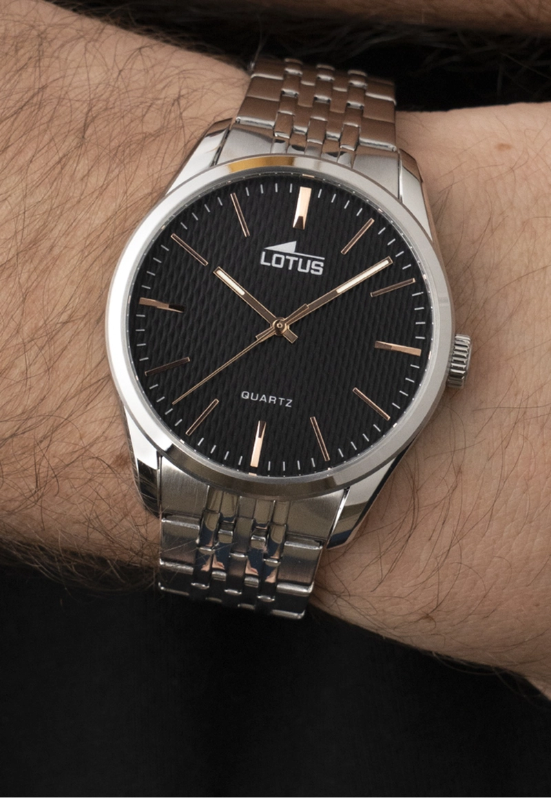 RELOJ 19064/4 LOTUS NEGRO HOMBRE MINIMALIST - 2