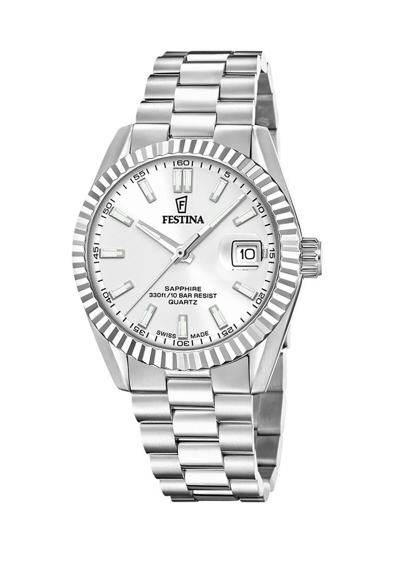 RELOJ F20084/A FESTINA SWISS PLATEADO HOMBRE ACERO CLASICO - 1
