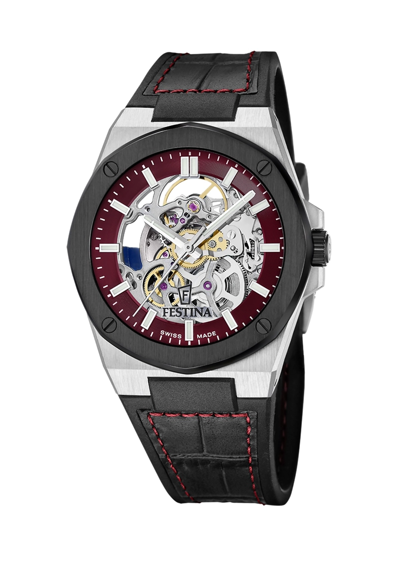 RELOJ F22009/2 FESTINA SWISS ROJO HOMBRE AUTOMATICO - 1