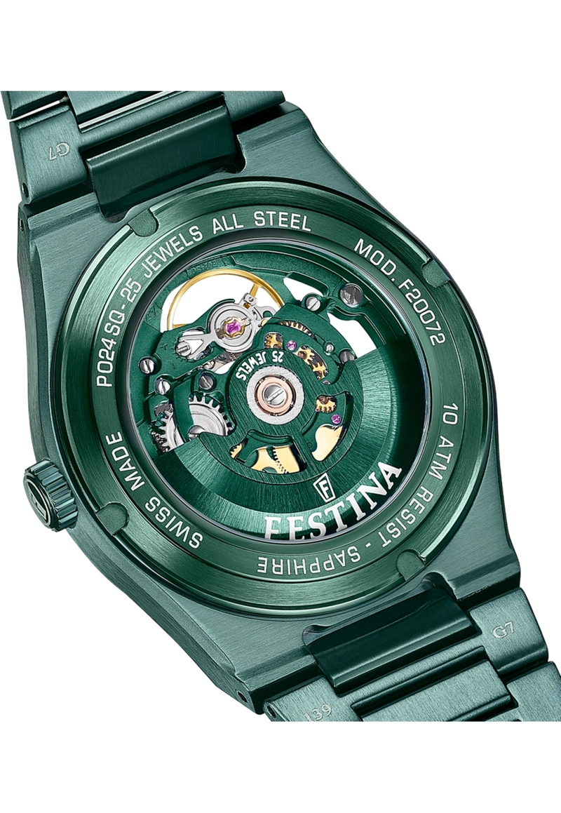 RELOJ F20072/1 FESTINA SWISS VERDE HOMBRE AUTOMATICO - 4