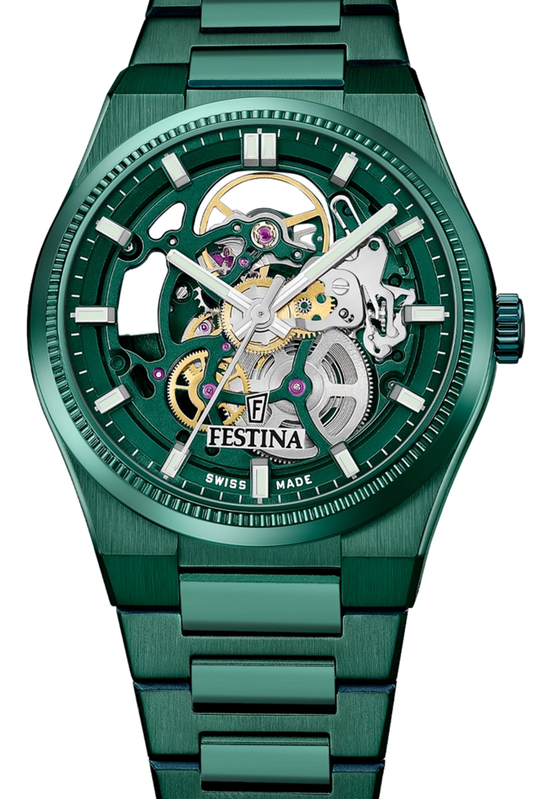 RELOJ F20072/1 FESTINA SWISS VERDE HOMBRE AUTOMATICO - 5
