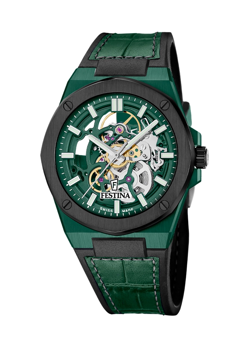 RELOJ F22013/1 FESTINA SWISS VERDE HOMBRE AUTOMATICO - 1