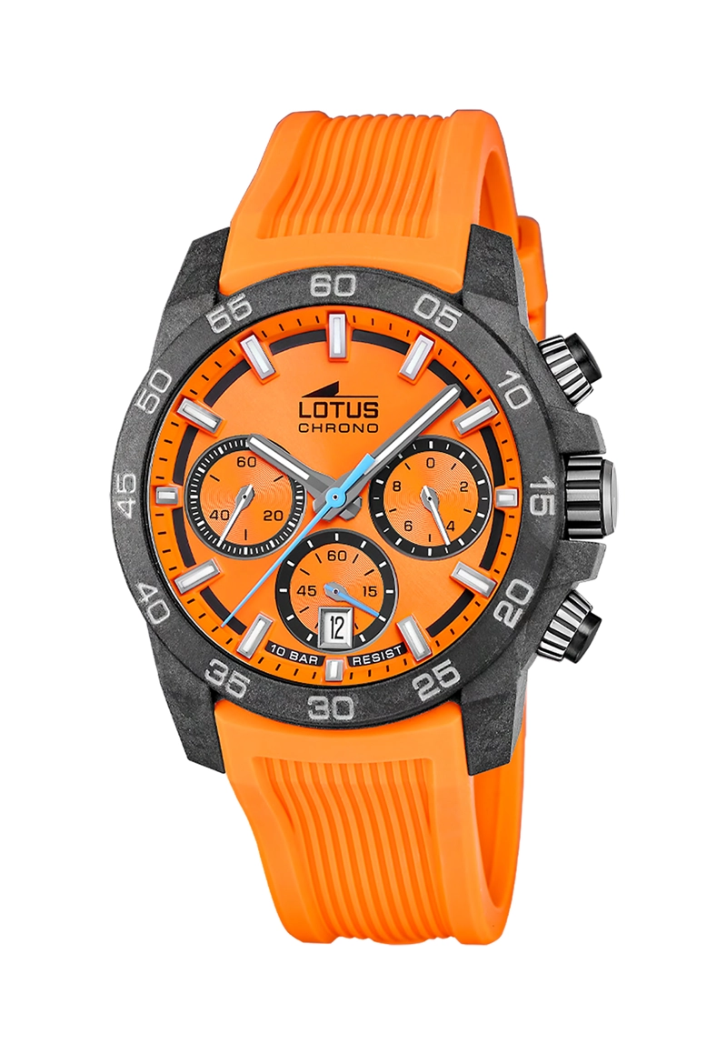 RELOJ 18974/6 LOTUS NARANJA HOMBRE CHRONO - 1