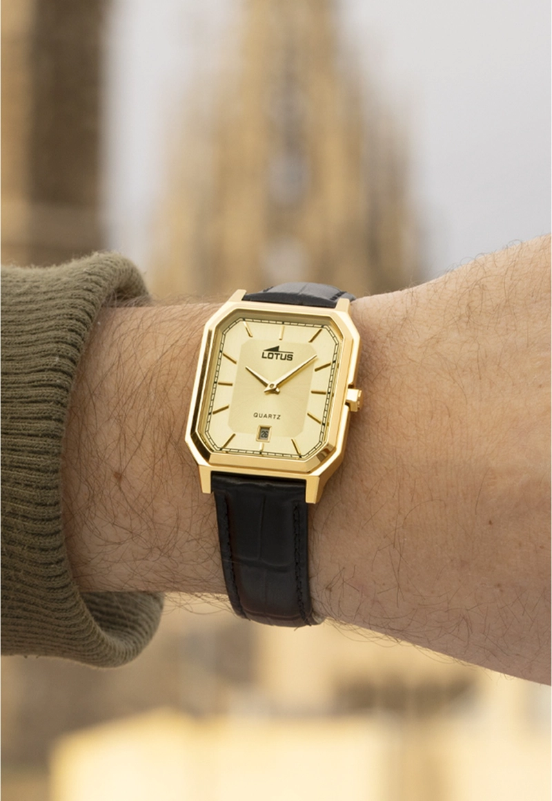 RELOJ 19081/3 LOTUS DORADO HOMBRE - 5
