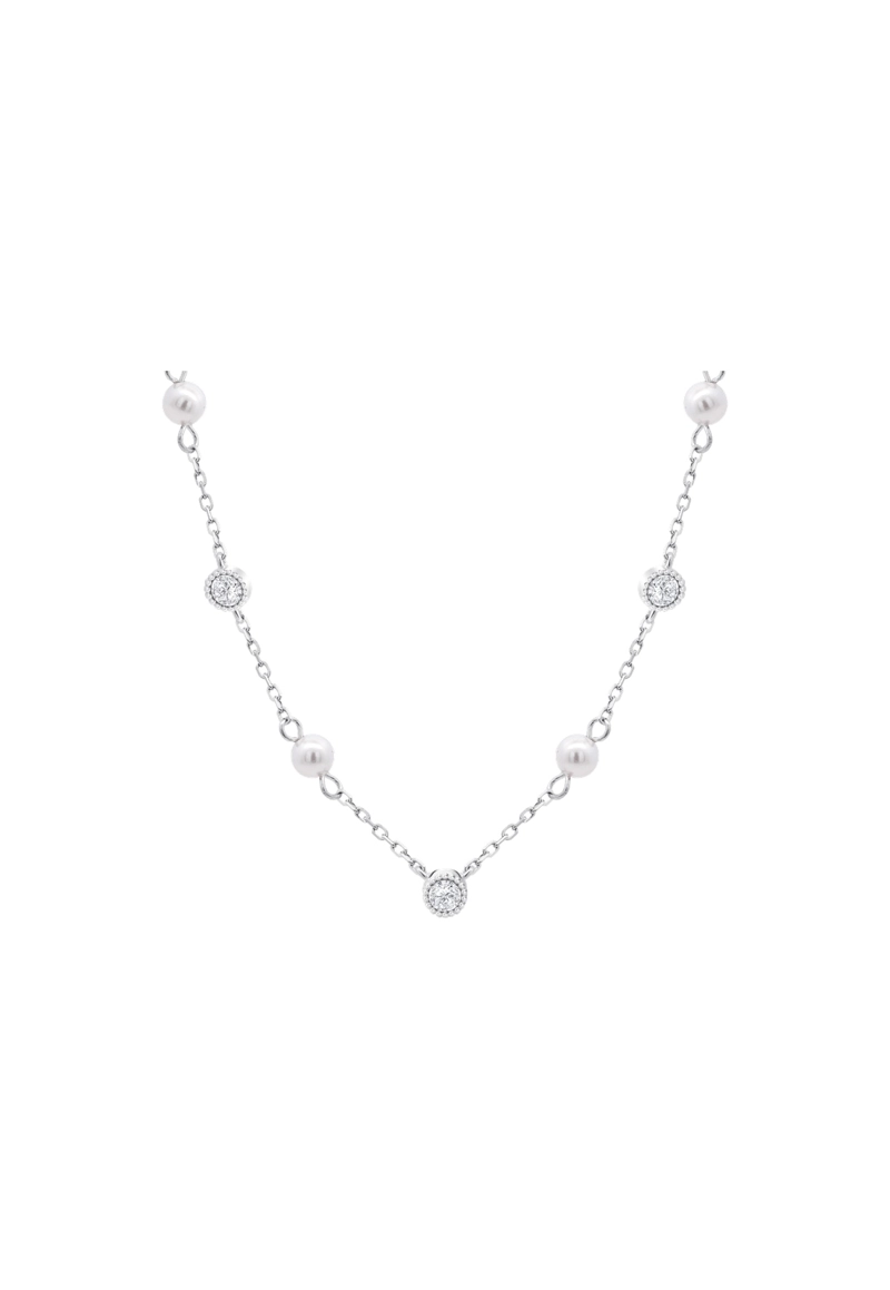 COLLAR LP3411-1/1 LOTUS SILVER PLATEADO MUJER PEARLS - 2