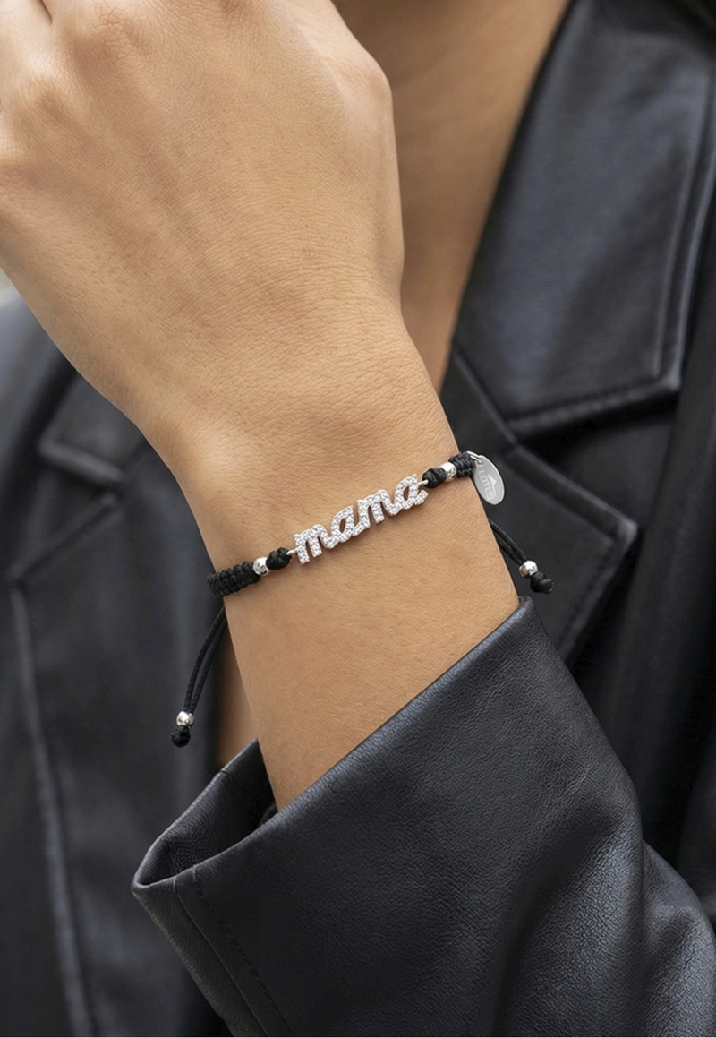 PULSERA LP3947-2/2 LOTUS SILVER NEGRO MUJER MOTHER'S LOVE - 2