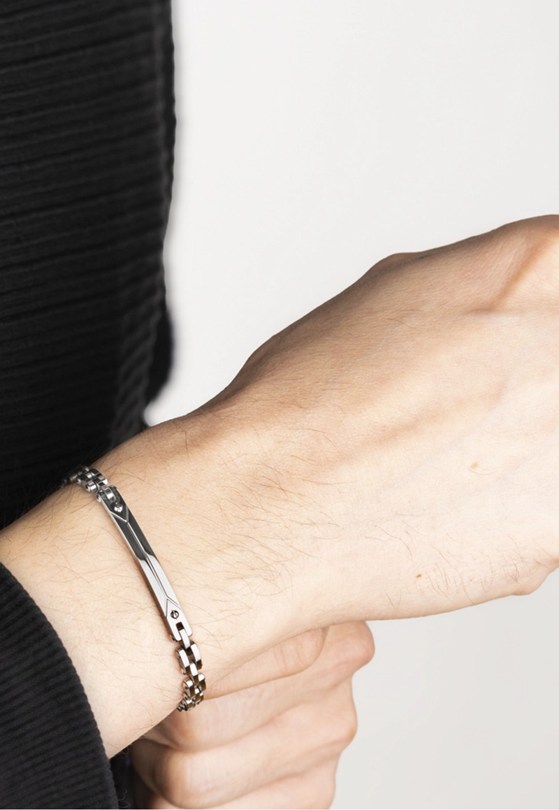 PULSERA LS2595-2/1 LOTUS STYLE PLATEADO HOMBRE - 2