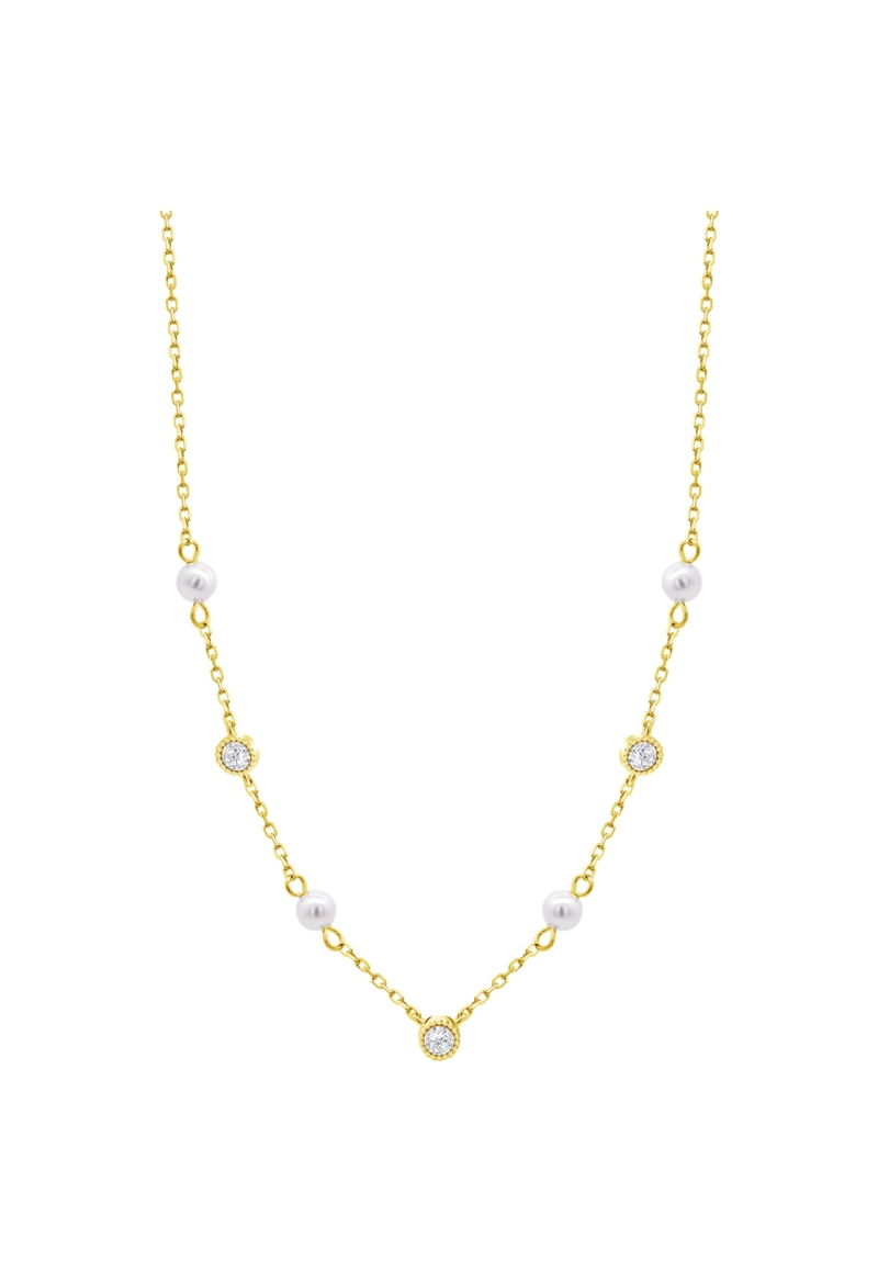 COLLAR LP3411-1/2 LOTUS SILVER DORADO MUJER PEARLS - 1