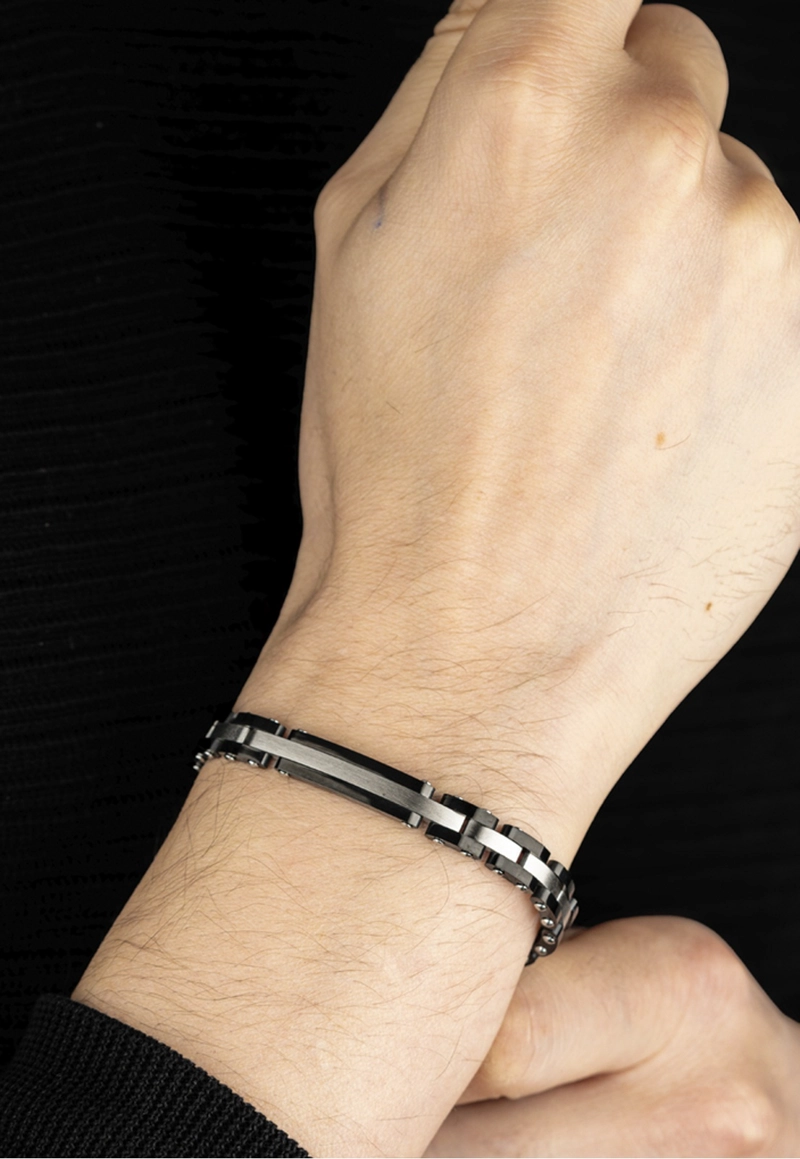 PULSERA LS2596-2/2 LOTUS STYLE NEGRO HOMBRE - 2