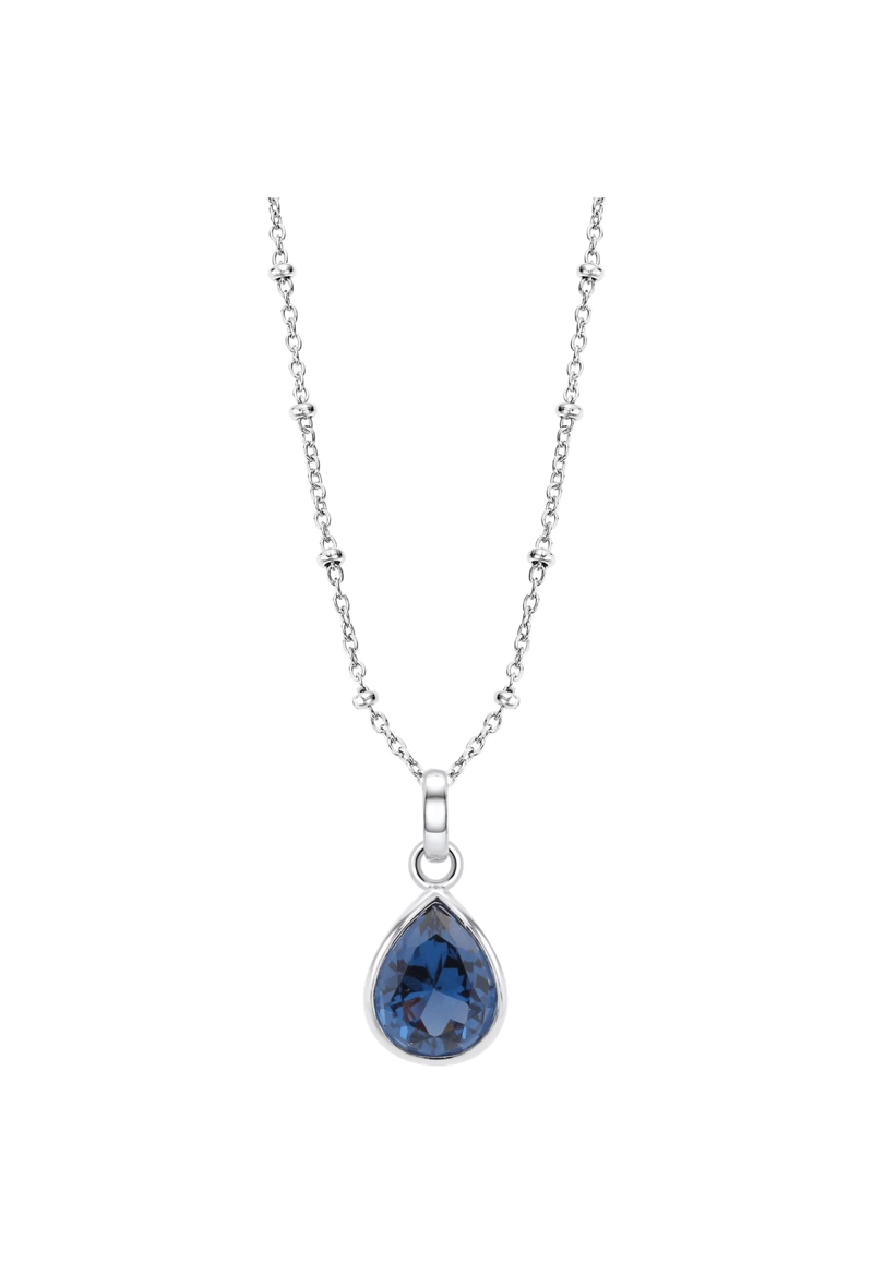 COLLAR LP3563-1/6 LOTUS SILVER AZUL MUJER CHARMING LADY SWAROVSKI - 1