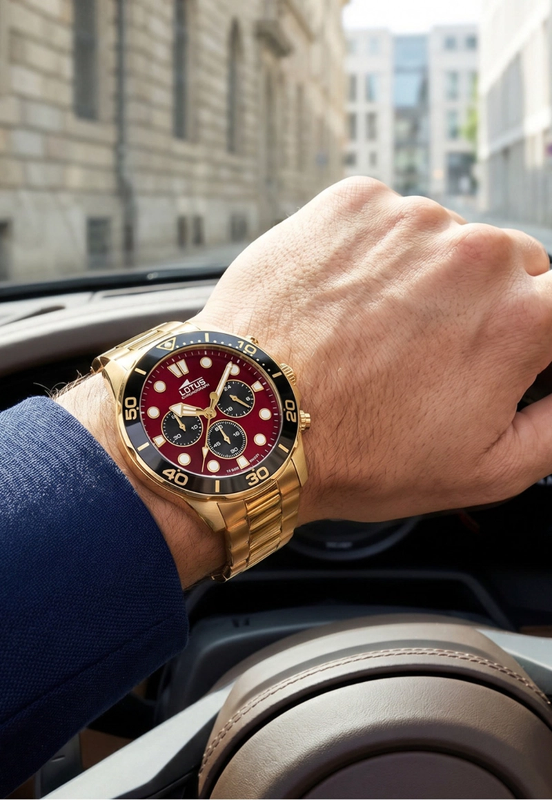 RELOJ 18758/9 LOTUS ROJO HOMBRE EXCELLENT - 4