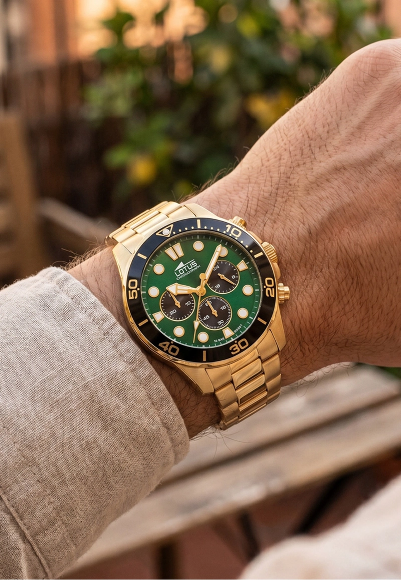 RELOJ 18758/8 LOTUS VERDE HOMBRE EXCELLENT - 4